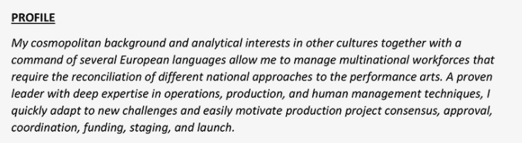 cv english